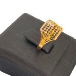 ⁦خاتم ذهب عيار 21 الوزن 0.97 جرام⁩ - الصورة ⁦2⁩