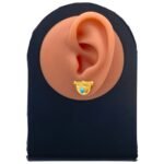 ⁦حلق ذهب عيار 21 الوزن 0.92 جرام⁩ - الصورة ⁦2⁩