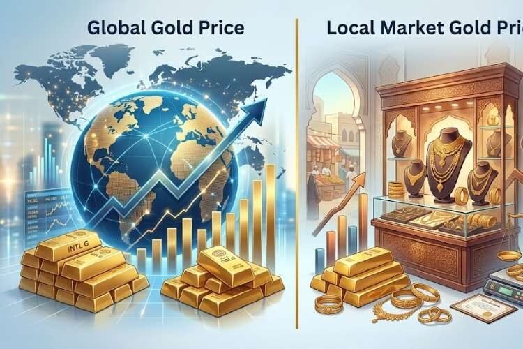 الفرق بين سعر الذهب العالمي وسعر السوق المحلي0