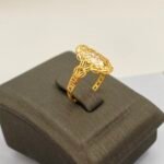 ⁦خاتم ذهب عيار 21 الوزن 0.80 جرام⁩ - الصورة ⁦3⁩