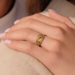 خاتم ذهب عيار 21 الوزن 0.46 جرام