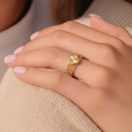 خاتم ذهب عيار 21
