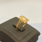 ⁦خاتم ذهب عيار 21 الوزن 0.82 جرام⁩ - الصورة ⁦3⁩