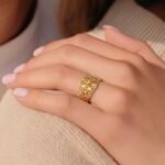 خاتم ذهب عيار 21 الوزن 1.13 جرام