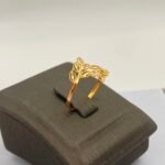 ⁦خاتم ذهب عيار 21 الوزن 0.77 جرام⁩ - الصورة ⁦3⁩