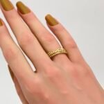 ⁦اسواره وخاتم  ذهب عيار 18 الوزن 5.57 جرام⁩ - الصورة ⁦3⁩