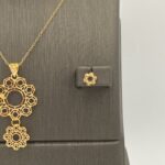 ⁦نصف طقم ذهب عيار 21 الوزن 3.54 جرام⁩ - الصورة ⁦3⁩
