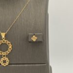 ⁦نصف طقم ذهب عيار 21 الوزن 3.30 جرام⁩ - الصورة ⁦3⁩