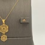 ⁦نصف طقم ذهب عيار 21 الوزن 3.42 جرام⁩ - الصورة ⁦3⁩