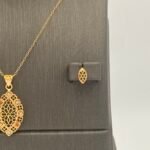 ⁦نصف طقم ذهب عيار 21 الوزن 3.32 جرام⁩ - الصورة ⁦3⁩